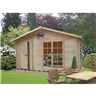 4.19m x 2.39m All Purpose Log Cabin - 44mm Wall Thickness
