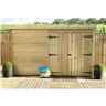 9ft X 6ft Windowless Pressure Treated Tongue & Groove Pent Shed + Double Doors