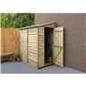6ft x 3ft (1.8m x 1.1m) Windowless Pressure Treated Overlap Pent Shed With Single Side Door - Modular - CORE