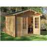 2.2m x 2.2m Compact Log Cabin with Double Doors (28mm Wall Thickness) **Includes Free Shingles**