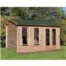 4m x 3m Reverse Log Cabin with Double Glazing and Reverse Apex Roof (34mm Wall Thickness) **Includes Free Shingles**