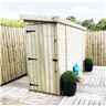 9FT x 3FT Windowless Pressure Treated Tongue & Groove Pent Shed + Side Door