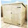 4FT x 4FT Windowless Pressure Treated Tongue & Groove Pent Shed + Single Door