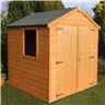 Installed - Stowe - 6ft X 6ft (1.79m X 1.79m) - Tongue & Groove Apex Garden Shed - 1 Opening Window - Double Doors - 12mm T&g Floor Installation Included