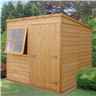 INSTALLED - 7ft x 7ft (2.05m x 1.98m) Stowe Tongue & Groove - Pent Garden Shed - 10mm OSB Floor INSTALLATION INCLUDED