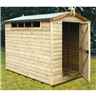 8ft x 6ft  (2.39m x 1.79m) - Tongue And Groove Security - Apex Garden Wooden Shed Workshop - Single Door - 12mm Tongue And Groove Floor And Roof 