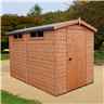 INSTALLED - 10ft x 6ft (2.99m x 1.79m) - Tongue And Groove Security - Apex Garden Wooden Shed - High Level Windows - Single Door - 12mm Tongue And Groove Floor And Roof  INSTALLATION INCLUDED