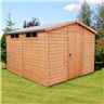 INSTALLED - 10ft x 10ft (2.99m x 2.99m) - Tongue And Groove Security - Apex Garden Wooden Shed - High Level Windows - Single Door - 12mm Tongue And Groove Floor And Roof  INSTALLATION INCLUDED