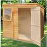 6ft X 4ft (1.16m X 1.77m) - Tongue And Groove - Pent Garden Shed - 1 Opening Window - Single Door