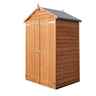 4ft x 3ft (0.91m x 1.20m) - Overlap Shed - Double Doors - Windowless + Shelving