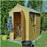 INSTALLED 6ft x 4ft (1.82m x 1.2m) - Pressure Treated Tongue And Groove - Apex Garden Shed/Workshop - 1 Window - Single Door - 10mm Solid OSB Floor - INCLUDES INSTALLATION