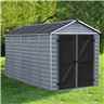 12 X 6 (3.78m X 1.85m) Double Door Apex Plastic Shed With Skylight Roofing
