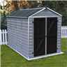 10ft X 6ft (3.03m X 1.85m) Double Door Apex Plastic Shed With Skylight Roofing
