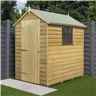 6 x 4 Overlap Pressure Treated Apex Shed With Single Door And 1 Window (8mm Overlap)