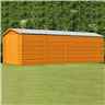 20ft x 10ft (6.05m x 2.99m) Windowless Dip Treated Overlap Apex Wooden Garden Shed With Double Doors