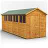 18ft x 6ft Premium Tongue and Groove Apex Shed - Single Door - 8 Windows - 12mm Tongue and Groove Floor and Roof