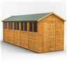20ft x 6ft Premium Tongue and Groove Apex Shed - Single Door - 10 Windows - 12mm Tongue and Groove Floor and Roof