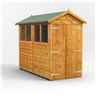 8ft x 4ft Premium Tongue and Groove Apex Shed - Double Doors - 4 Windows - 12mm Tongue and Groove Floor and Roof