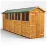 18ft x 4ft Premium Tongue and Groove Apex Shed - Double Doors - 8 Windows - 12mm Tongue and Groove Floor and Roof