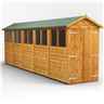 20 X 4 Premium Tongue And Groove Apex Shed - Double Doors - 10 Windows - 12mm Tongue And Groove Floor And Roof