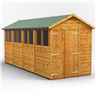 16ft x 6ft Premium Tongue and Groove Apex Shed - Double Doors - 8 Windows - 12mm Tongue and Groove Floor and Roof