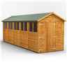 20ft x 6ft Premium Tongue and Groove Apex Shed - Double Doors - 10 Windows - 12mm Tongue and Groove Floor and Roof