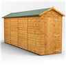 16 X 4 Premium Tongue And Groove Apex Shed - Single Door - 8 Windows - 12mm Tongue And Groove Floor And Roof