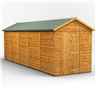 20ft x 6ft Premium Tongue and Groove Apex Shed - Single Door - Windowless - 12mm Tongue and Groove Floor and Roof