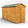 14ft x 4ft Premium Tongue and Groove Apex Shed - Double Doors - Windowless - 12mm Tongue and Groove Floor and Roof
