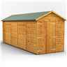 18ft x 6ft Premium Tongue and Groove Apex Shed - Double Doors - Windowless - 12mm Tongue and Groove Floor and Roof