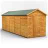 20ft x 6ft Premium Tongue and Groove Apex Shed - Double Doors - Windowless - 12mm Tongue and Groove Floor and Roof