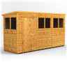 12ft x 4ft Premium Tongue and Groove Pent Shed - Single Door - 6 Windows - 12mm Tongue and Groove Floor and Roof
