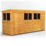 14ft x 4ft Premium Tongue and Groove Pent Shed - Single Door - 6 Windows - 12mm Tongue and Groove Floor and Roof