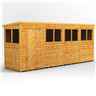 16ft x 4ft Premium Tongue and Groove Pent Shed - Single Door - 8 Windows - 12mm Tongue and Groove Floor and Roof