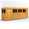18ft x 4ft Premium Tongue and Groove Pent Shed - Single Door - 8 Windows - 12mm Tongue and Groove Floor and Roof