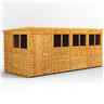 16ft x 6ft Premium Tongue and Groove Pent Shed - Single Door - 8 Windows - 12mm Tongue and Groove Floor and Roof