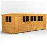 18ft x 6ft Premium Tongue and Groove Pent Shed - Single Door - 8 Windows - 12mm Tongue and Groove Floor and Roof