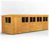 20ft x 6ft Premium Tongue and Groove Pent Shed - Single Door - 10 Windows - 12mm Tongue and Groove Floor and Roof
