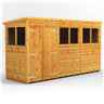 12ft x 4ft Premium Tongue and Groove Pent Shed - Double Doors - 6 Windows - 12mm Tongue and Groove Floor and Roof