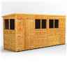 14ft x 4ft Premium Tongue and Groove Pent Shed - Double Doors - 6 Windows - 12mm Tongue and Groove Floor and Roof