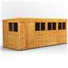 16ft x 6ft Premium Tongue and Groove Pent Shed - Double Doors - 8 Windows - 12mm Tongue and Groove Floor and Roof