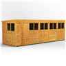 20ft x 6ft Premium Tongue and Groove Pent Shed - Double Doors - 10 Windows - 12mm Tongue and Groove Floor and Roof