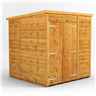 6ft x 6ft Premium Tongue and Groove Pent Shed - Double Doors - Windowless - 12mm Tongue and Groove Floor and Roof