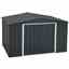 10ft X 8ft Value Apex Metal Shed - Anthracite Grey (3.22m X 2.42m)