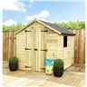 3FT x 5FT  Super Saver Pressure Treated Tongue & Groove Apex Shed + Double Doors + Low Eaves + 1 Window