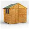 6ft x 8ft  Premium Tongue and Groove Apex Shed - Single Door - 2 Windows - 12mm Tongue and Groove Floor and Roof