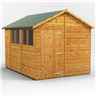 10ft x 8ft  Premium Tongue and Groove Apex Shed - Single Door - 4 Windows - 12mm Tongue and Groove Floor and Roof
