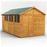 14ft x 8ft  Premium Tongue and Groove Apex Shed - Single Door - 6 Windows - 12mm Tongue and Groove Floor and Roof