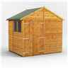 6ft x 8ft  Premium Tongue and Groove Apex Shed - Double Doors - 2 Windows - 12mm Tongue and Groove Floor and Roof