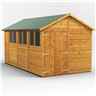 14ft x 8ft  Premium Tongue and Groove Apex Shed - Double Doors - 6 Windows - 12mm Tongue and Groove Floor and Roof